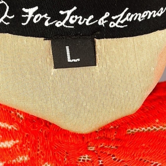 For Love and Lemons San Marcos Embroidered Lace Print Open Back Maxi Dress Red - Picture 4 of 10